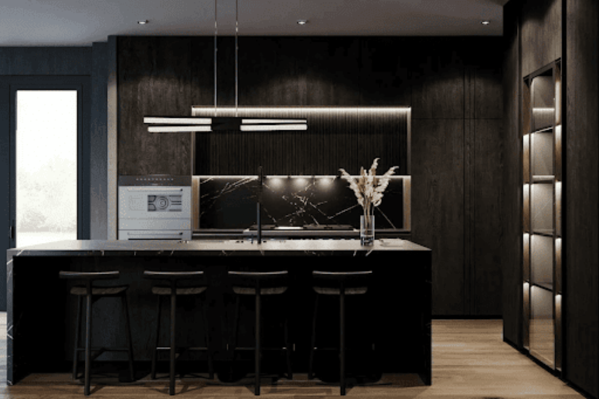 All Black Kitchens