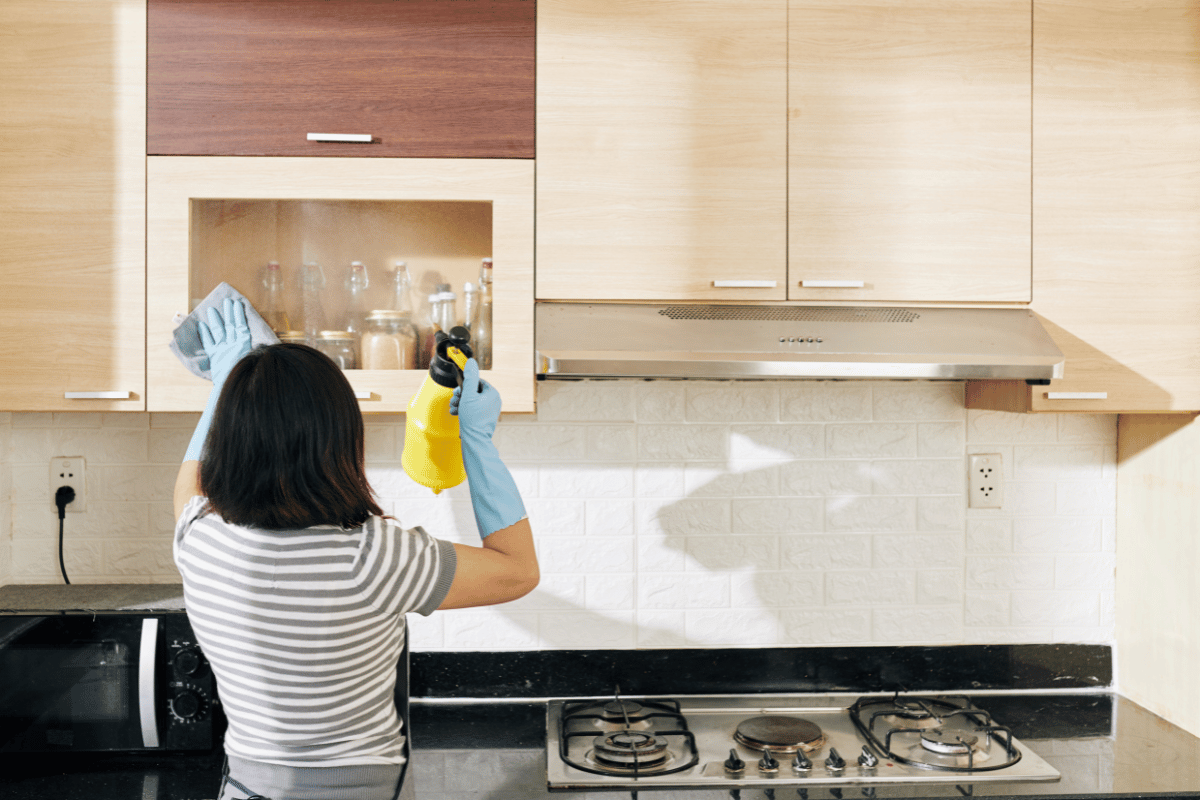 Keep Cleaning Kitchen Cabinet Doors